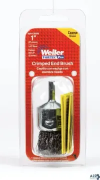 Weiler 36048 Vortec Pro 1 In. Crimped Wire Wheel Brush Carbon Steel