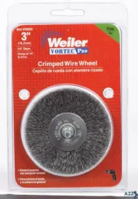 Weiler 36059 Vortec Pro 3 In. Fine Crimped Wire Wheel Brush Steel 20