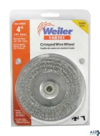Weiler 36402 Vortec 4 In. Crimped Wire Wheel Carbon Steel 4500 Rpm 1