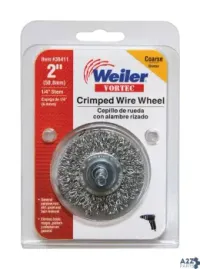 Weiler 36411 Vortec 2 In. Crimped Wire Wheel Carbon Steel 4500 Rpm 1