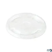 World Centric CPLCS12 PLA CLEAR COLD CUP LIDS, FLAT LID, FITS 9 OZ TO 24