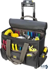 17-Pocket Tech Gear™ Lighted Handle Roller Tool Bag