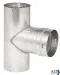 4" Single Wall Corrguard Value Stainless Steel Male Tee Termination