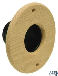 Unfinished Red Oak Outlet Surface Mount Outlet, Louvered