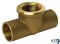 3/4 x 3/4 x 3/4 No-lead Brass CxCxFPT Tee