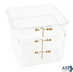 Container Clear 6qt for Cambro Part# 6SFSCW