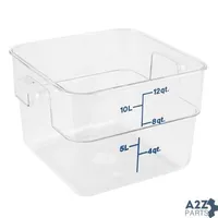 Container Clear 12qt for Cambro Part# 12SFSCW