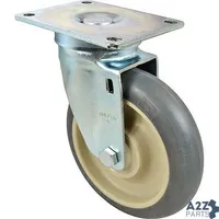 Caster,Plate (5"Od,Swvl,Gray) for Lakeside Part# LAK9137