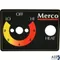 Decal,Heat Control Knob for Merco Part# LIN001300SP