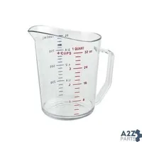 Cup, Measuring (1 Qt,Clr Plst) for Rubbermaid Part# 3216
