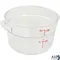 Container (8-3/16"Rd,2 Qt,Clr) for Cambro Part# RFSCW2135