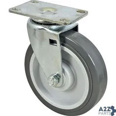 Caster,Plate (5"Od,Swvl,Gray) for Rubbermaid Part# RBMD4501L20000