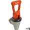 Faucet (Assy, Orange Handle) for Fetco Part# FET1102-00098-00