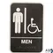 Sign,Men'S,Whlchair(Braille) for Traex Div Of Menasha Corp Part# TRX5631