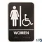 Sign,Woman,Whlchair(Braille) for Vollrath Part# 5630