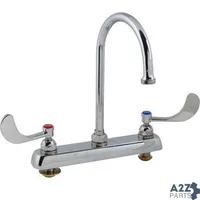 Faucet, 8"Dk, Gsnk,Wrstbld Handle for T&s Part# -1142-04
