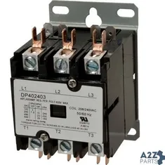 Contactor(3 Pole,40 Amp,240V) for Jackson/Dalton Dishwasher Part# 1230
