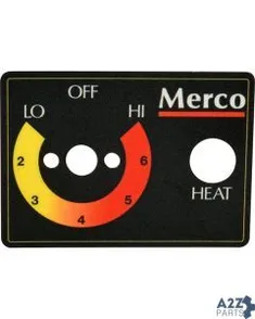 Decal, Heat Control Knob for Merco - Part # 73185
