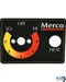 Decal, Heat Control Knob for Merco - Part # LIN1300SP