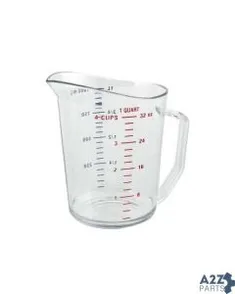 Cup, Measuring (1 Qt, Clr Plst) for Rubbermaid
