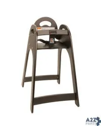 Koala KB105-02 BLACK DESIGNER HIGH CHAIR WITH ROUNDED TOP / SIDES