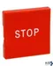 Button, Stop(Red, 1.25"Sq) for Oliver Packaging & Equipment